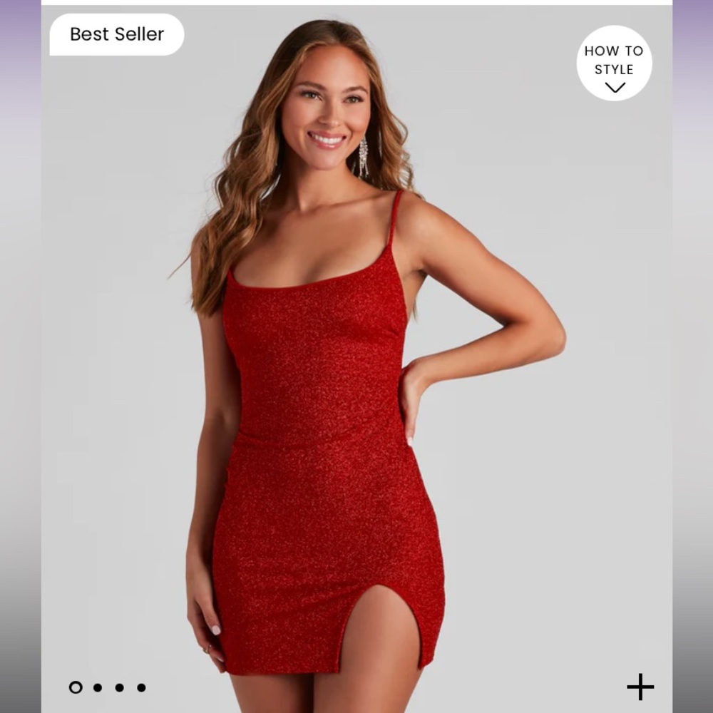 Windsor Shine Through Glitter Mini Dress